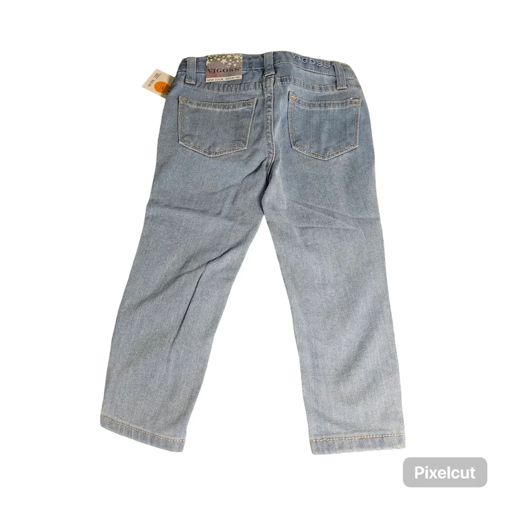 NWT Size 2T Vigoss Kids Light Blue Jeans with Star Accents